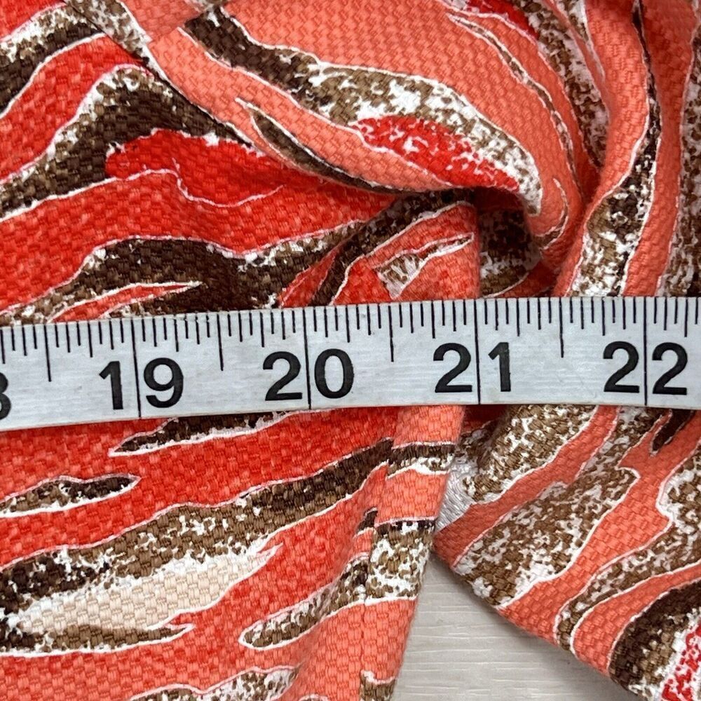 Algo of Switzerland Blazer Jacket Women XL Art To Wear Animal Print Orange Funky - Picture 12 of 13